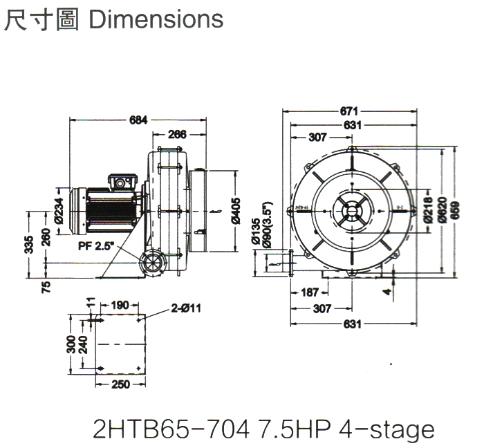 多段式中壓風機